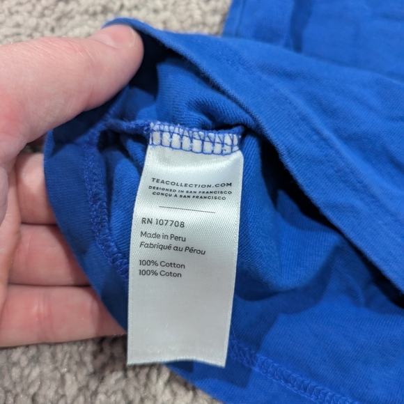 Tea Collection Blue Long Sleeve Shirt with Green Frog - Picture 3 of 5